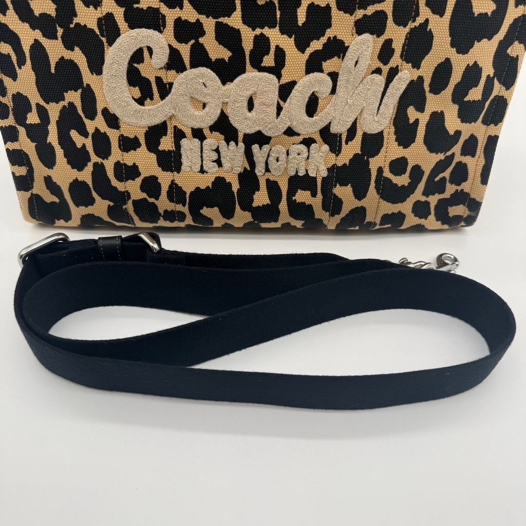 Coach Cargo Tote 26 Leopard Print Canvas Bag CP770 Crossbody Handbag