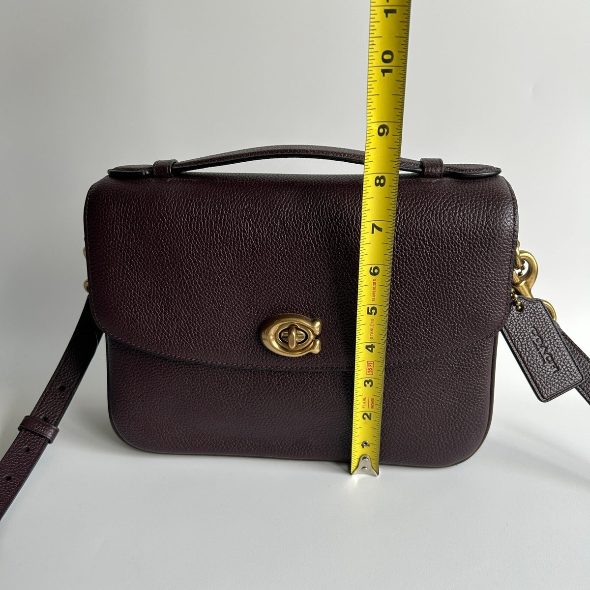 Coach Cassie Crossbody Bag Oxblood Polished Pebble Leather 68348