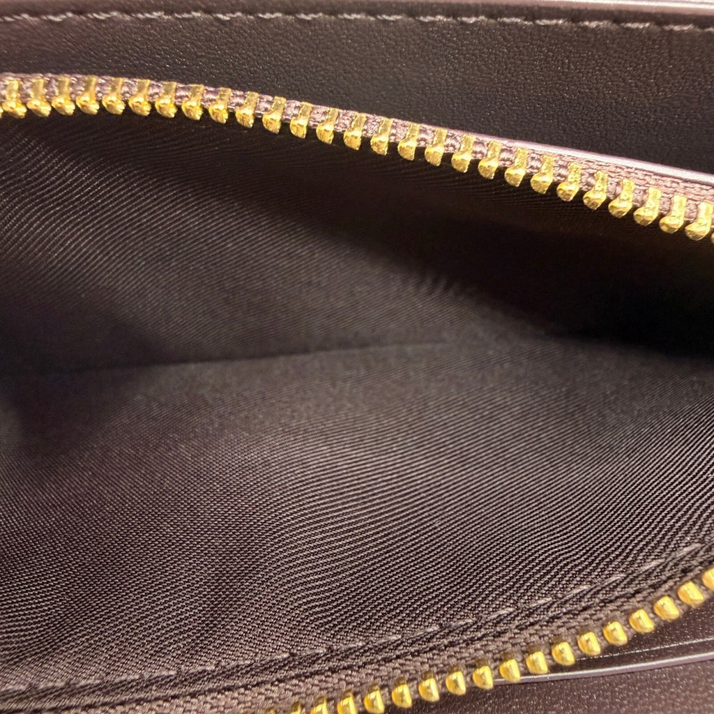 Coach Long Zip Around Wallet Black Signature Leather Wristlet CEW21