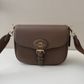 Coach Amelia Saddle Bag Dark Stone Leather Crossbody CP107