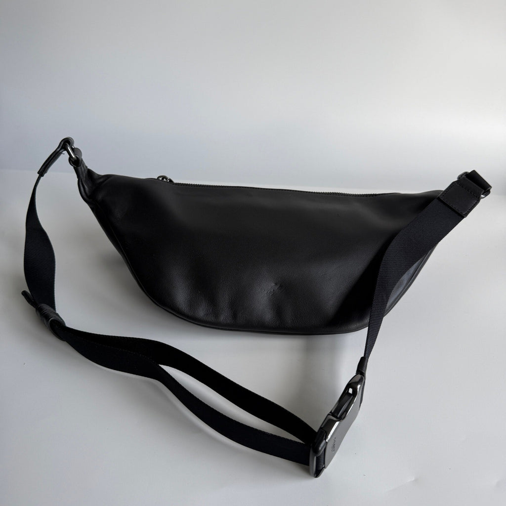 Coach Warren Belt Charcoal Black Signature Canvas Fanny Pack 78777