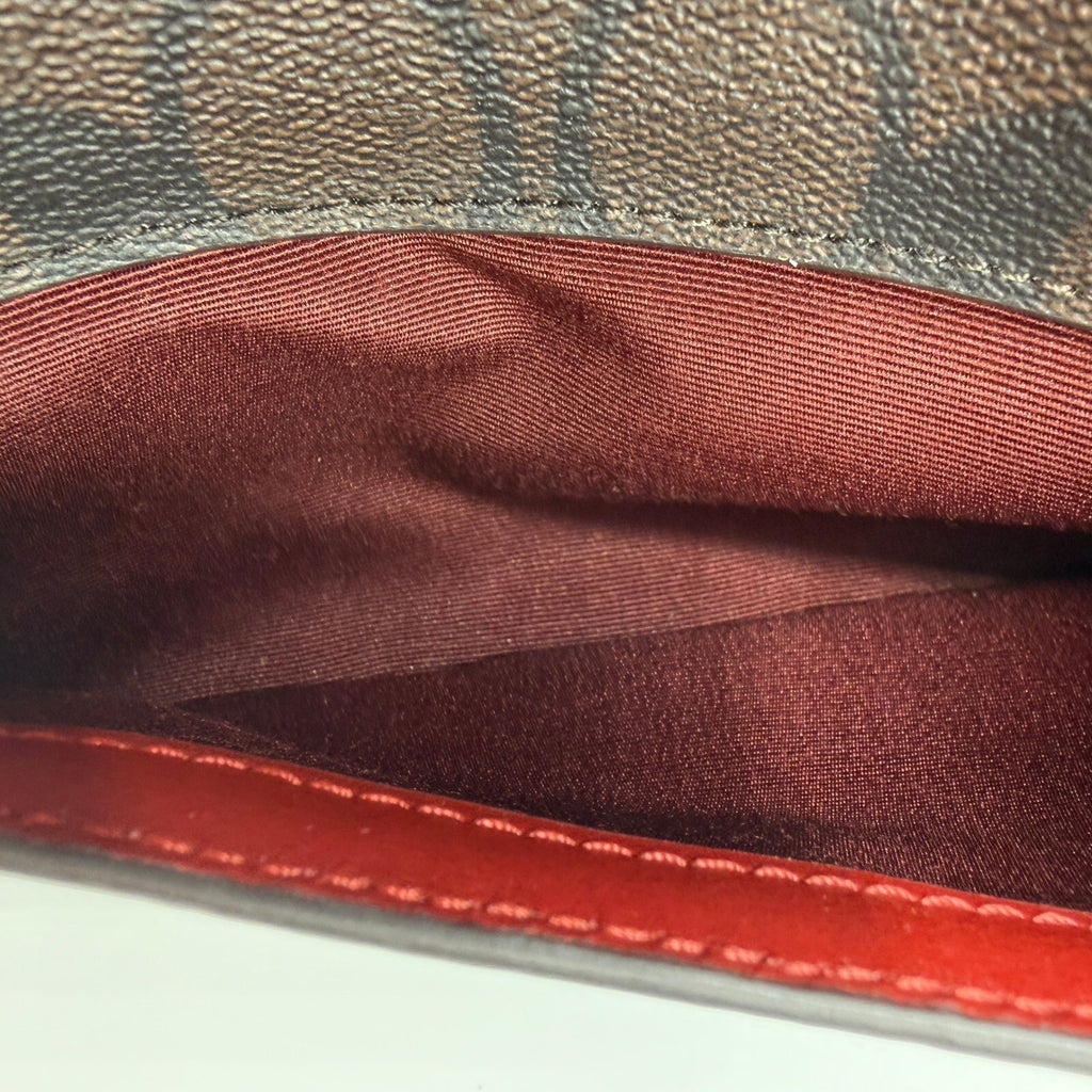 Coach Mini Jamie Camera Bag Brown Red Signature Canvas Crossbody C9926