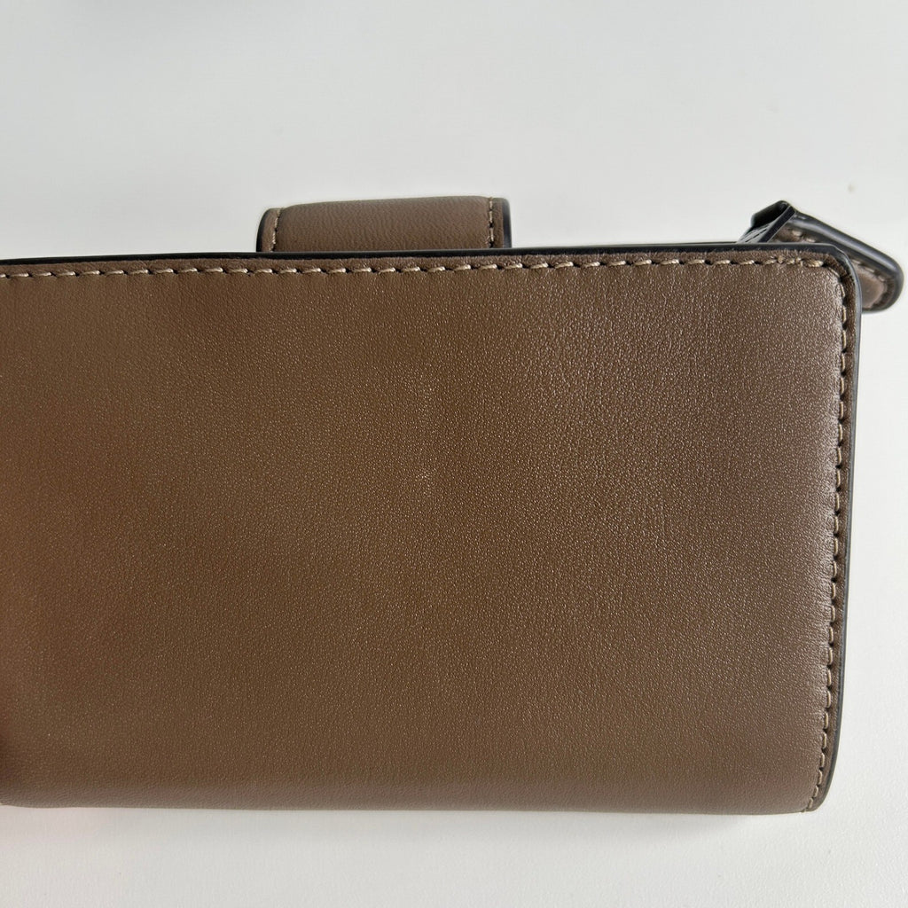 Coach Medium Corner Zip Bifold Wallet Tan Refined Leather CR791