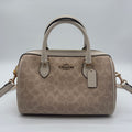 Coach Rowan Satchel Sand Chalk Signature Canvas Bag CV961 Crossbody Handbag