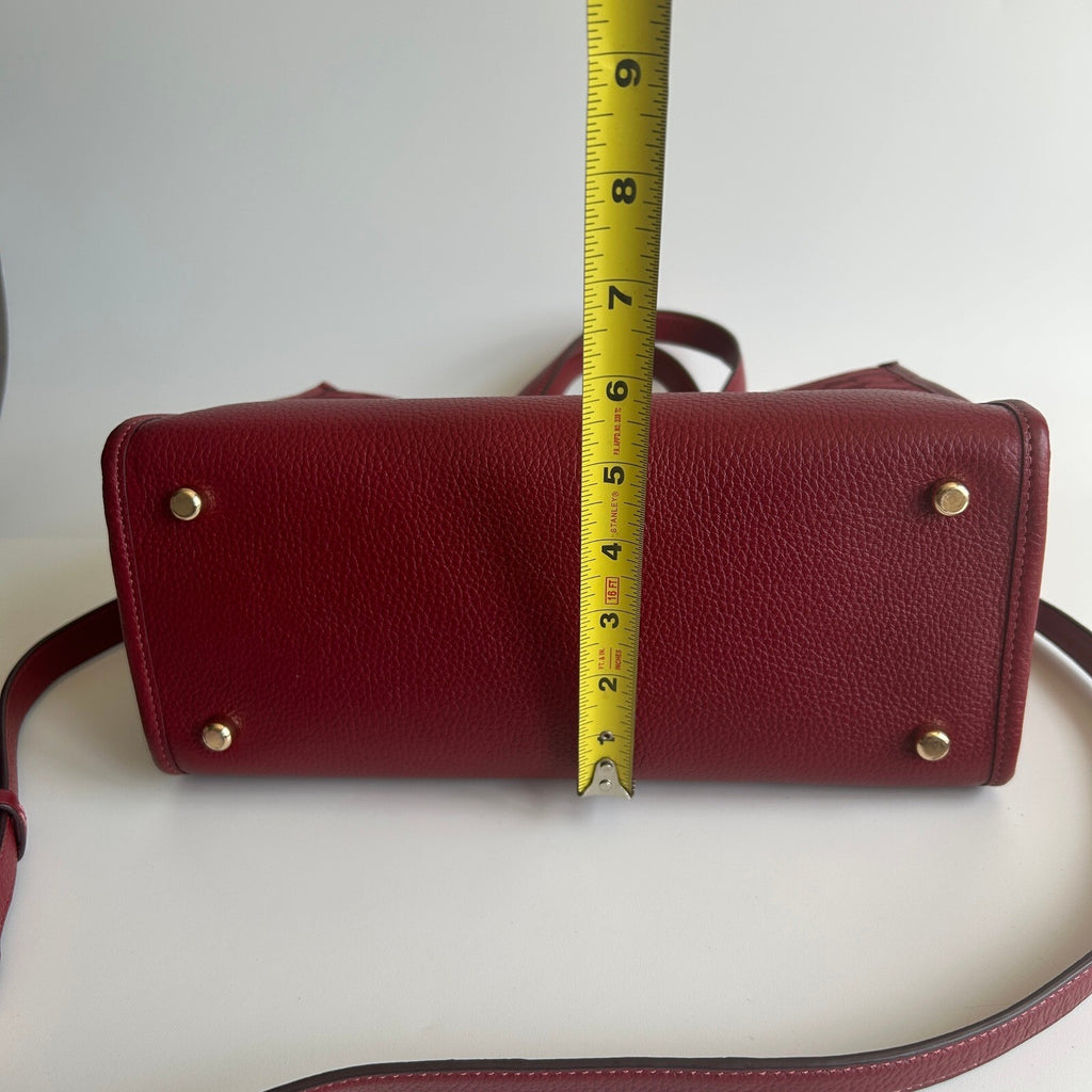 Coach Dempsey Tote 22 Red Signature Jacquard Varsity Stripe Crossbody Bag C8417