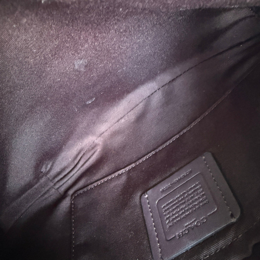 Coach Mini Payton Black Pebble Leather Shoulder Bag CEL088