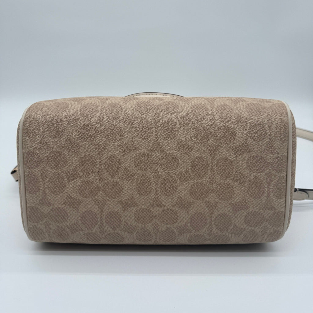 Coach Rowan Satchel Sand Chalk Signature Canvas Bag CV961 Crossbody Handbag