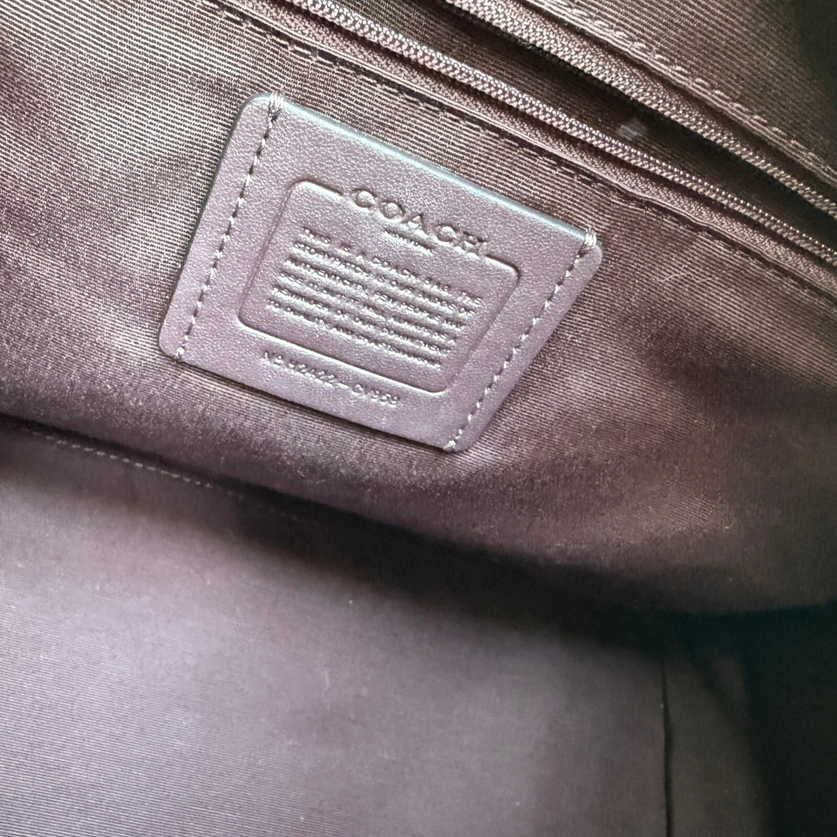 Coach Large Rowan Satchel Walnut Black Signature Canvas CV959