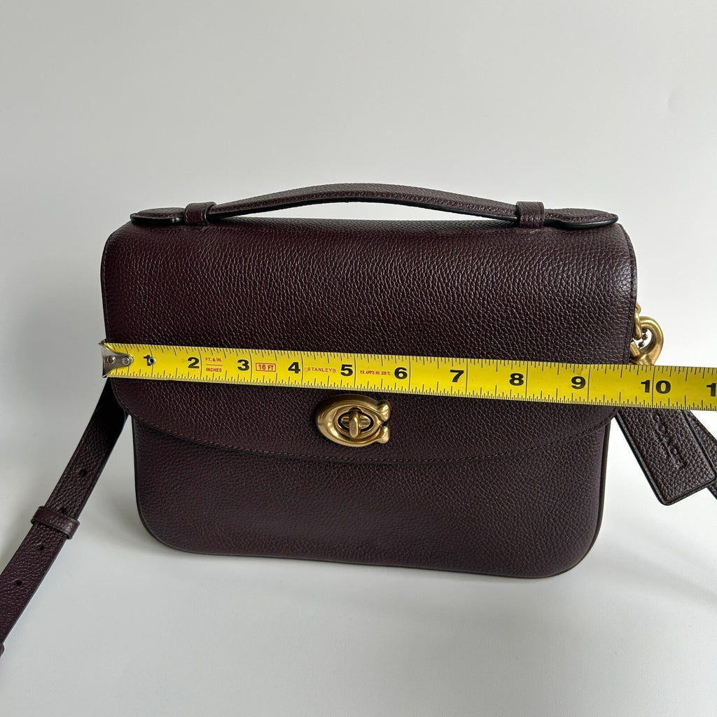 Coach Cassie Crossbody Bag Oxblood Polished Pebble Leather 68348