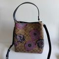 Coach Town Bucket Bag Khaki Floral Kaffe Fassett Signature Canvas C2800