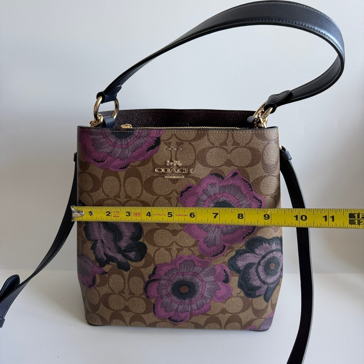 Coach Town Bucket Bag Khaki Floral Kaffe Fassett Signature Canvas C2800