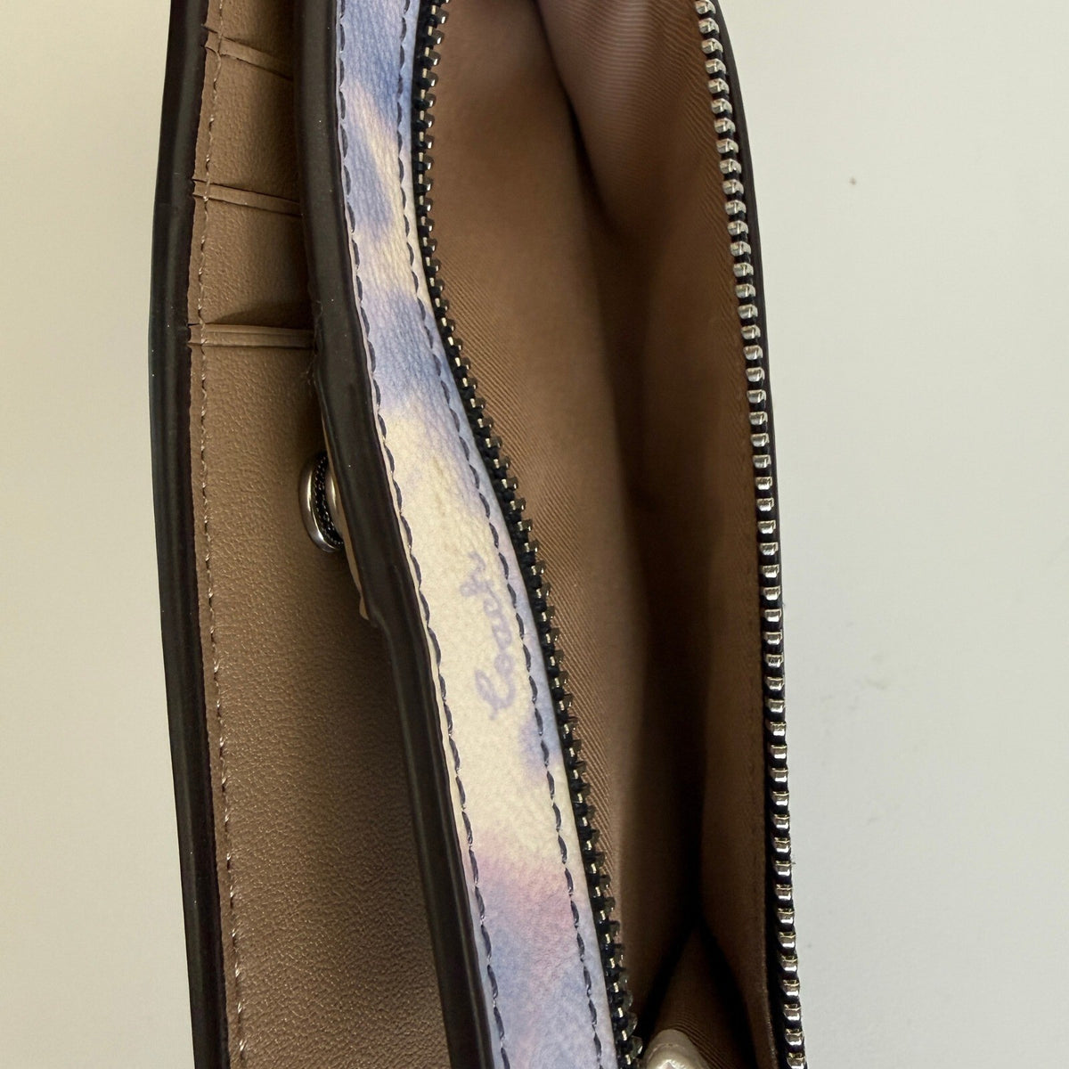 Coach Slim Envelope Wallet Blue Tie-Dye Coated Canvas C4534 Long Wallet