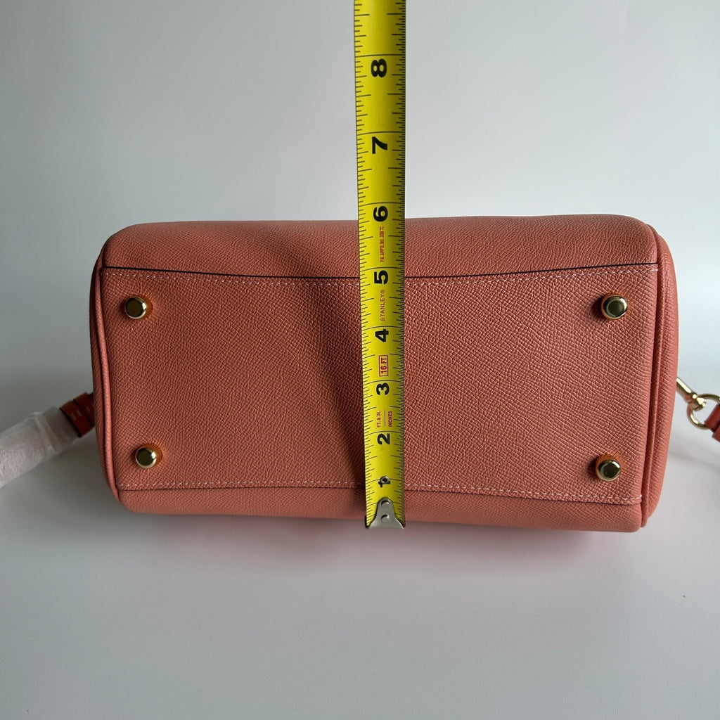 Coach Rowan Satchel Light Coral Crossgrain Leather Bag CH282
