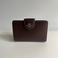 Coach Medium Corner Zip Wallet Maple Leather CR791 Bifold Organizer