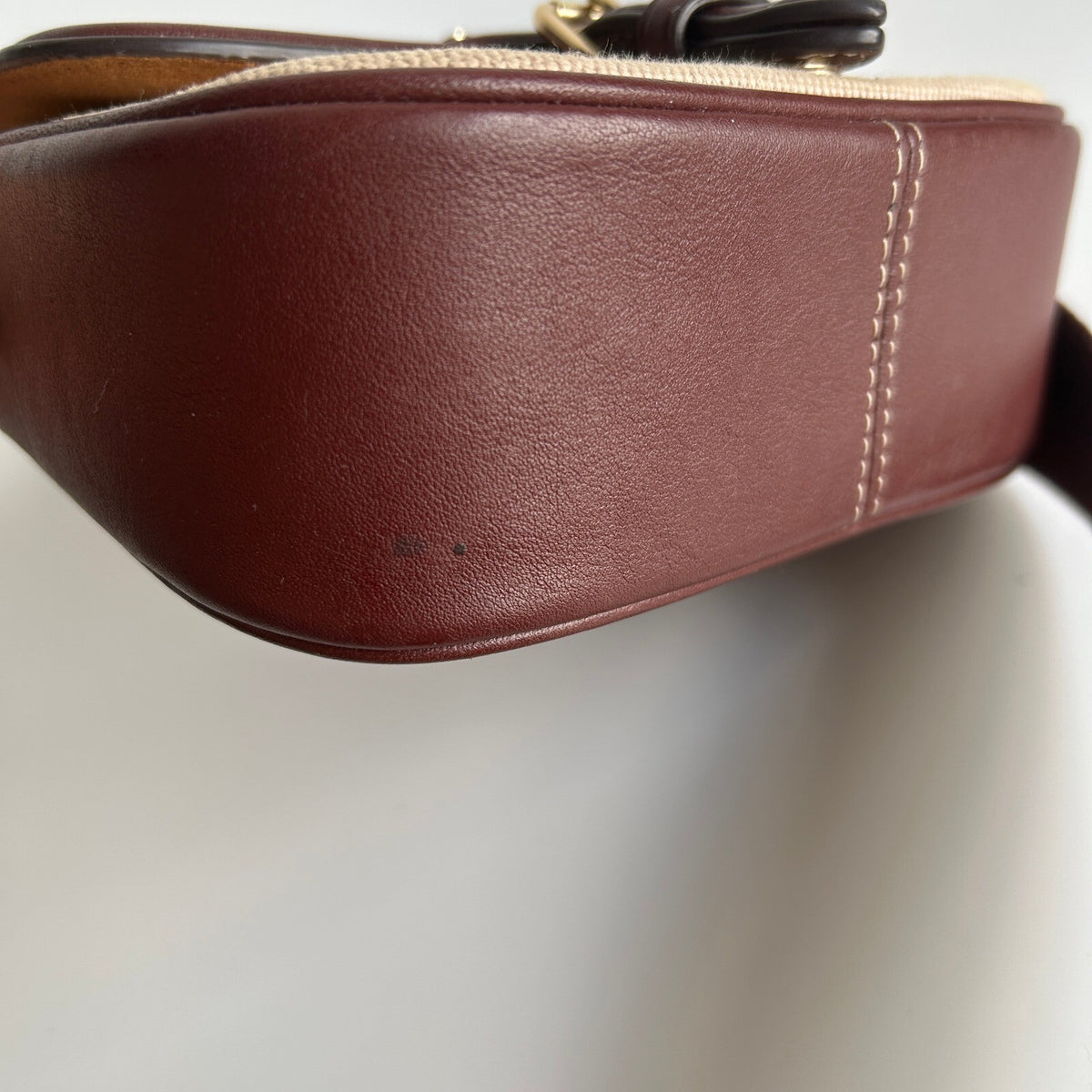 Coach Amelia Small Saddle Bag Natural Multi Canvas Leather Crossbody CR257