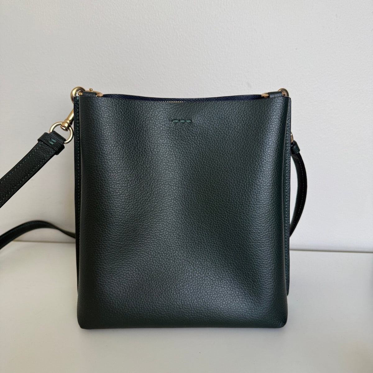 Coach Mollie Bucket Bag 22 Everglade Green Leather CA177 Crossbody Purse