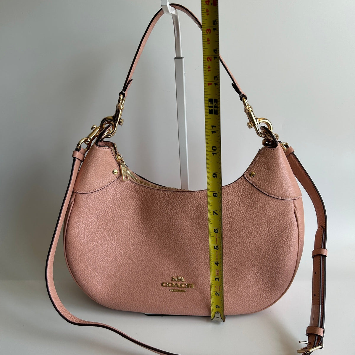 Coach Mara Hobo Shell Pink Pebbled Leather Shoulder Bag CI790