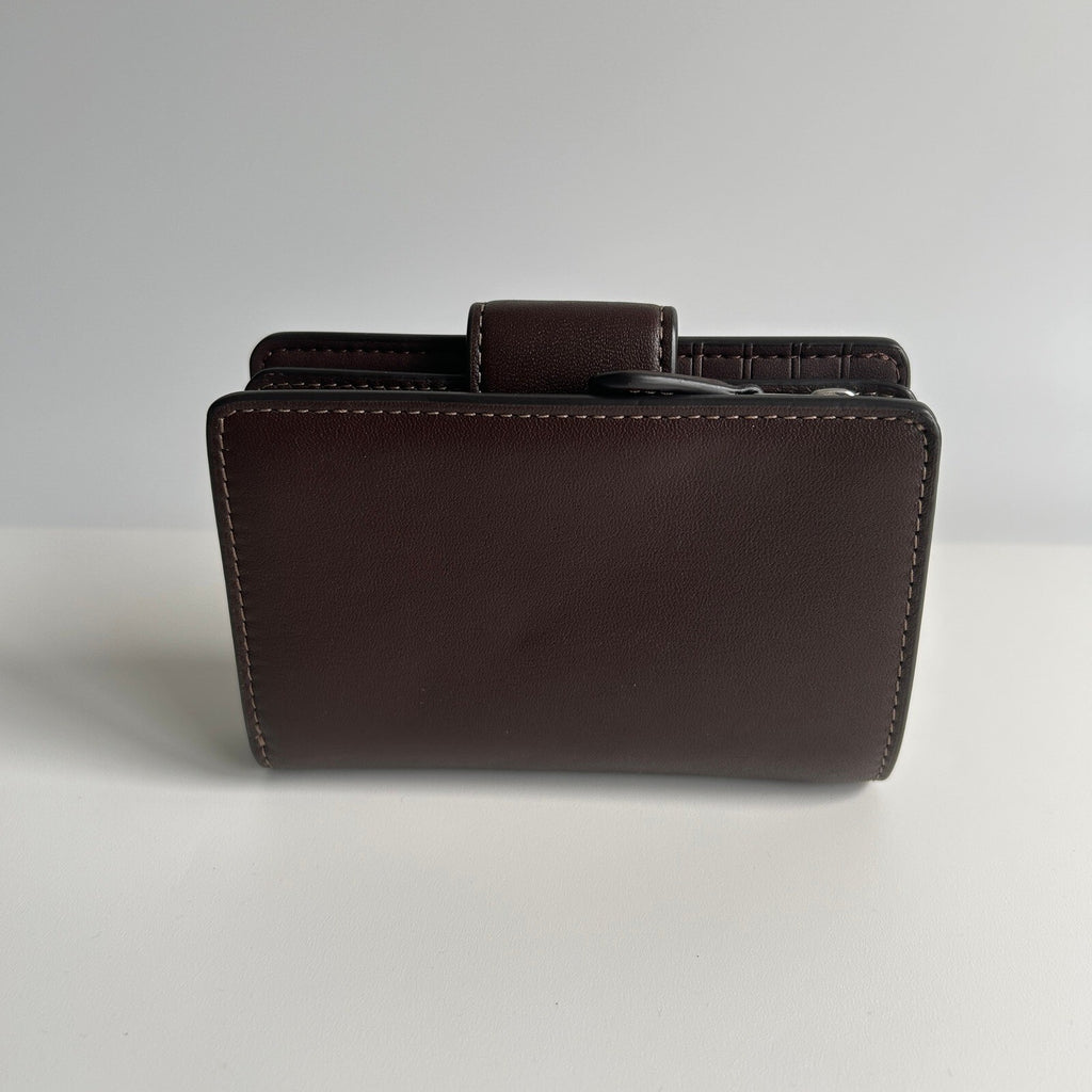 Coach Medium Corner Zip Wallet Maple Leather CR791 Bifold Organizer