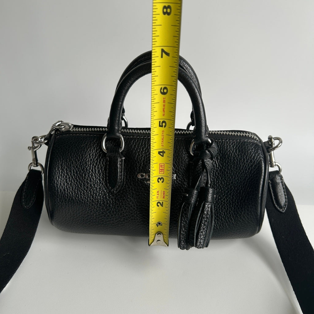 Coach Lacey Crossbody Satchel Black Refined Pebbled Leather CJ571 Bag