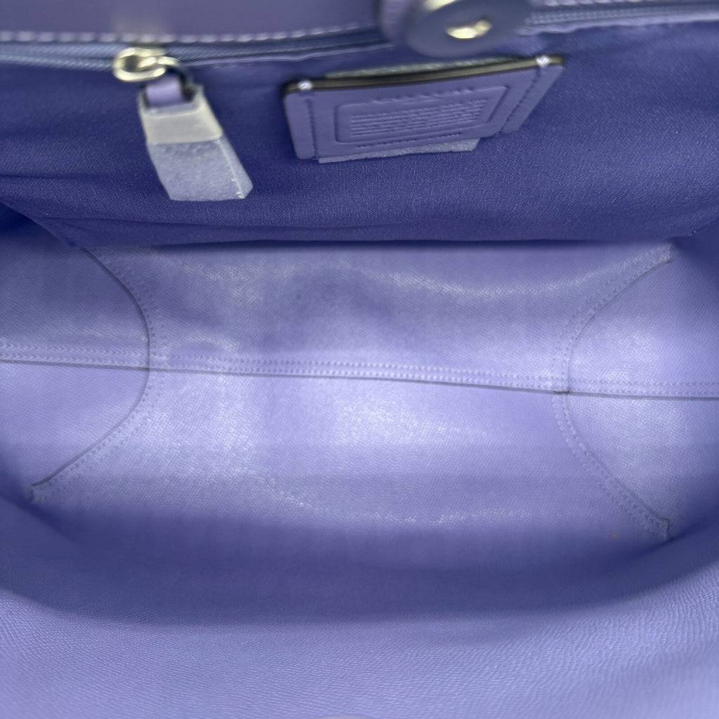 Coach City Tote Light Violet Leather Bag CR111 Shoulder Purse Laptop Handbag