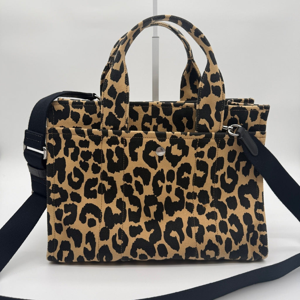 Coach Cargo Tote 26 Leopard Print Canvas Bag CP770 Crossbody Handbag