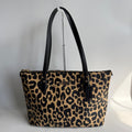 Coach Gallery Tote Leopard Coated Canvas Leather Bag CY347