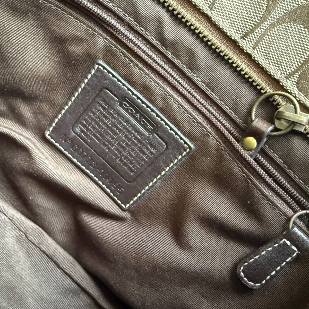 Coach Vintage Patchwork Brown Multi Canvas Suede Tote Bag 11495