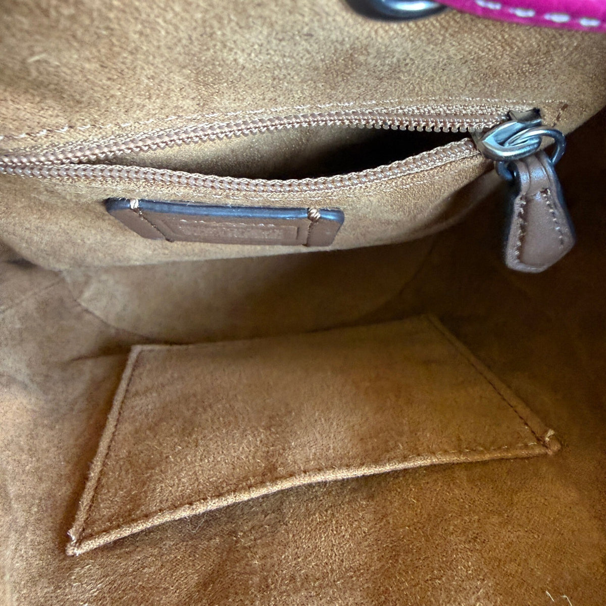 Coach Amelia Mini Backpack Fuchsia Pink Pebbled Leather CL408 Convertible Bag