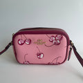 Coach Mini Jamie Camera Bag Pink Cherry Print Leather Crossbody CR173