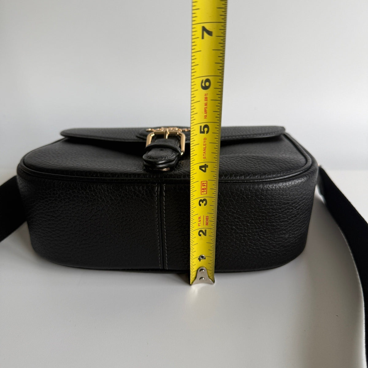 Coach Amelia Saddle Bag Black Soft Pebbled Leather Crossbody CP107