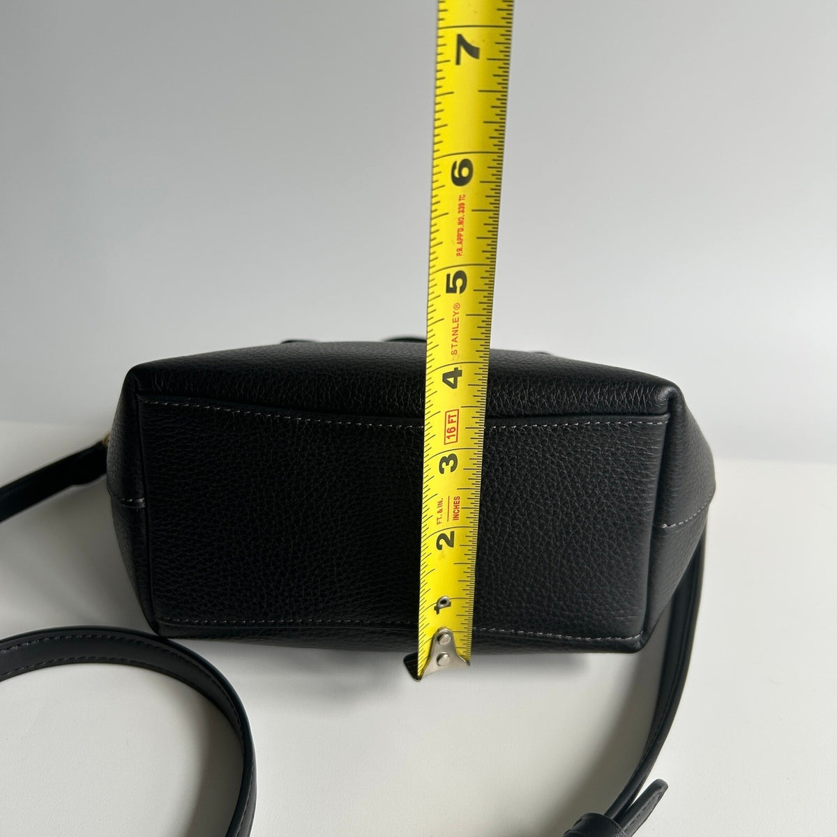 Coach City Mini Tote Black Pebble Leather Crossbody CW031