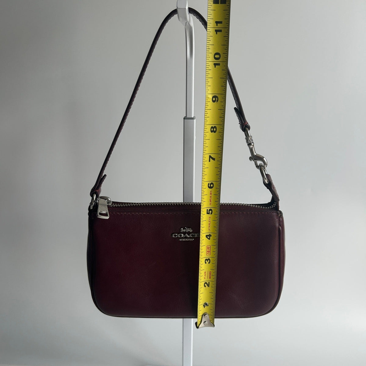 Coach Nolita 19 Burgundy Smooth Leather Shoulder Bag CCK95