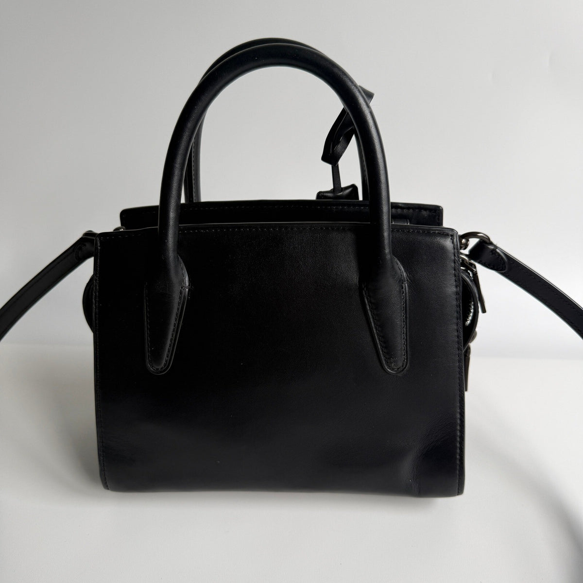 Coach Andrea Mini Carryall Black Leather Crossbody Satchel CO974