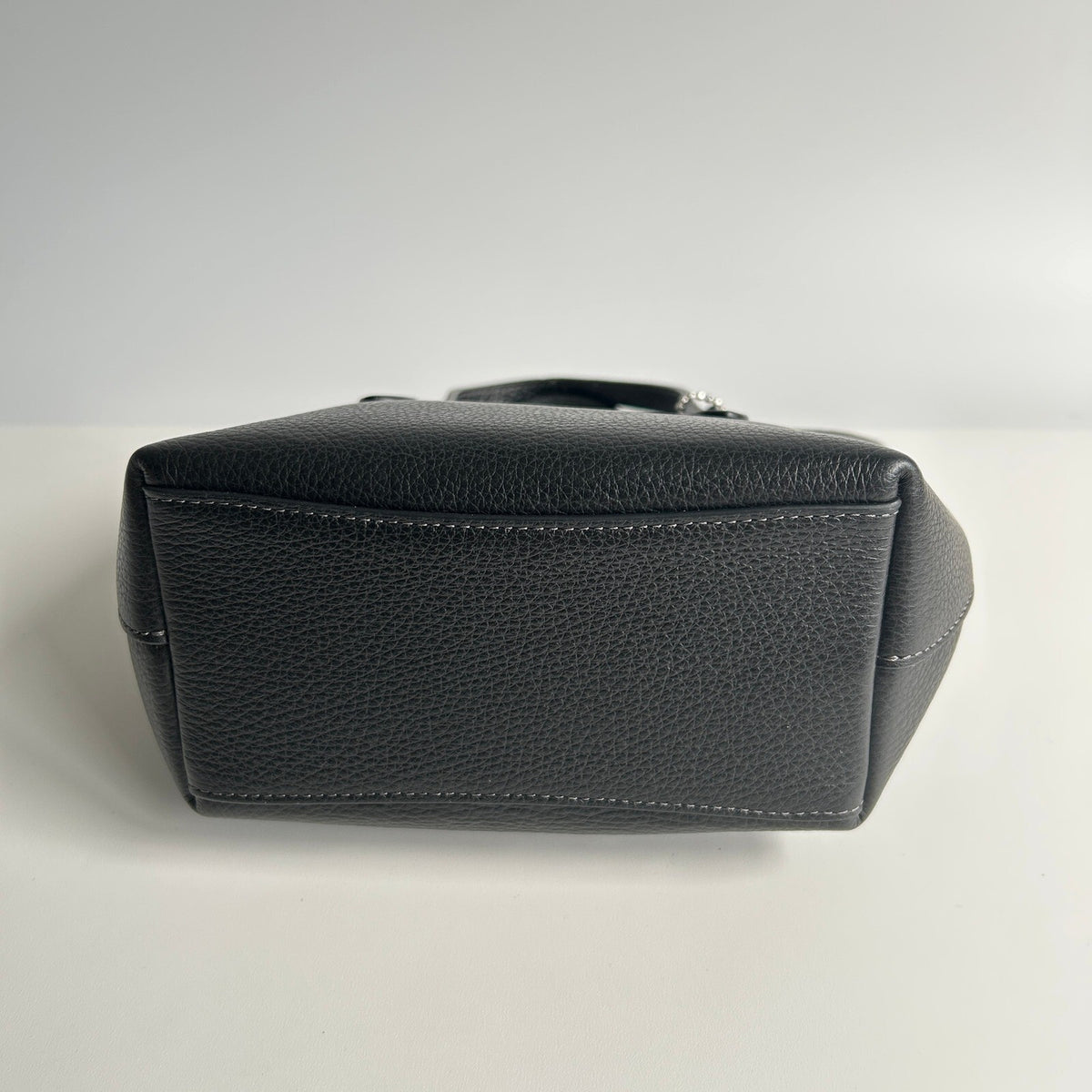 Coach City Mini Tote Black Pebble Leather Crossbody CW031