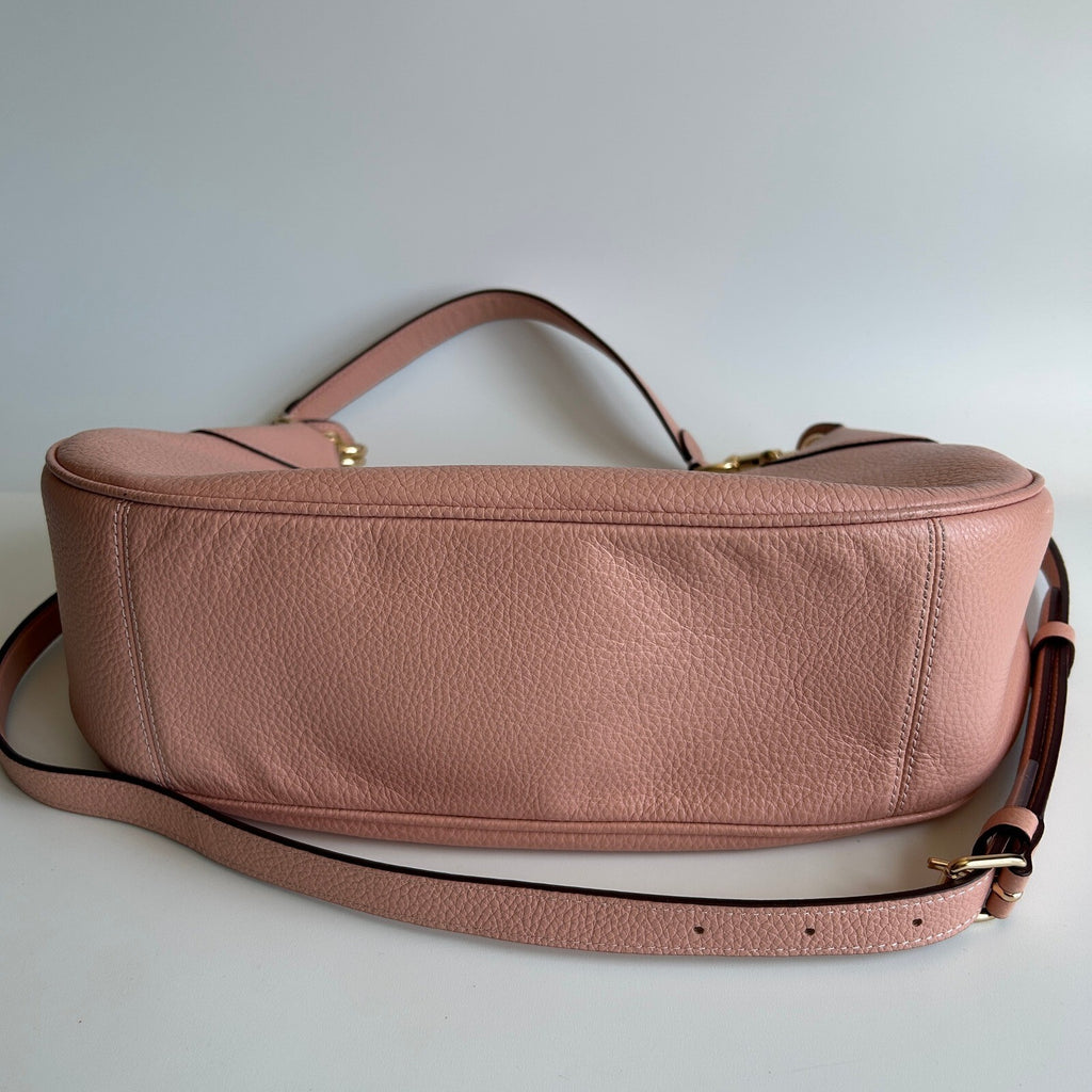 Coach Mara Hobo Shell Pink Pebbled Leather Shoulder Bag CI790