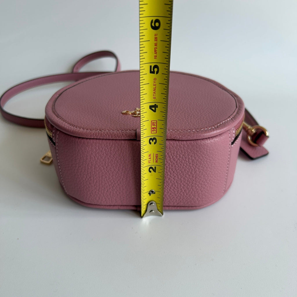 Coach Canteen Crossbody Pink Pebble Leather Round Bag 2256