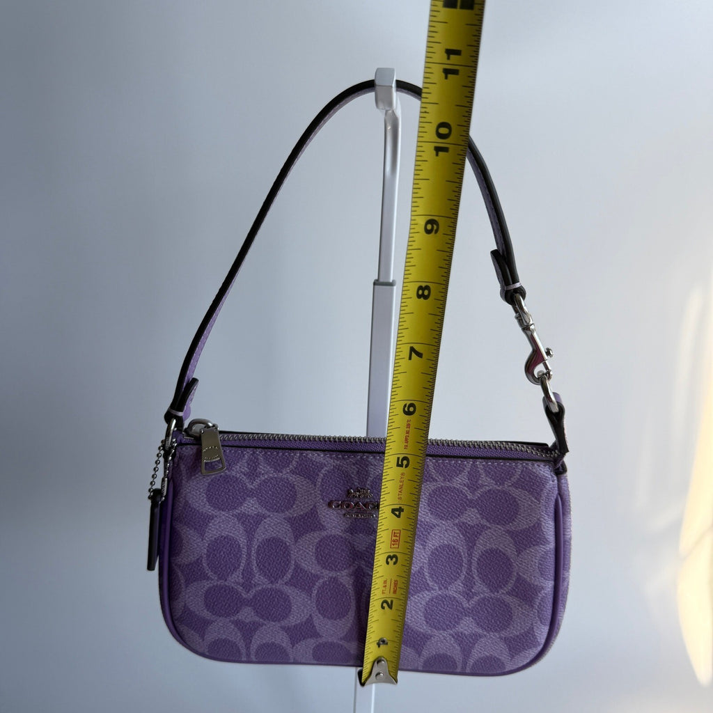 Coach Nolita 19 Iris Purple Signature Canvas Shoulder Bag CW426 Mini Pochette