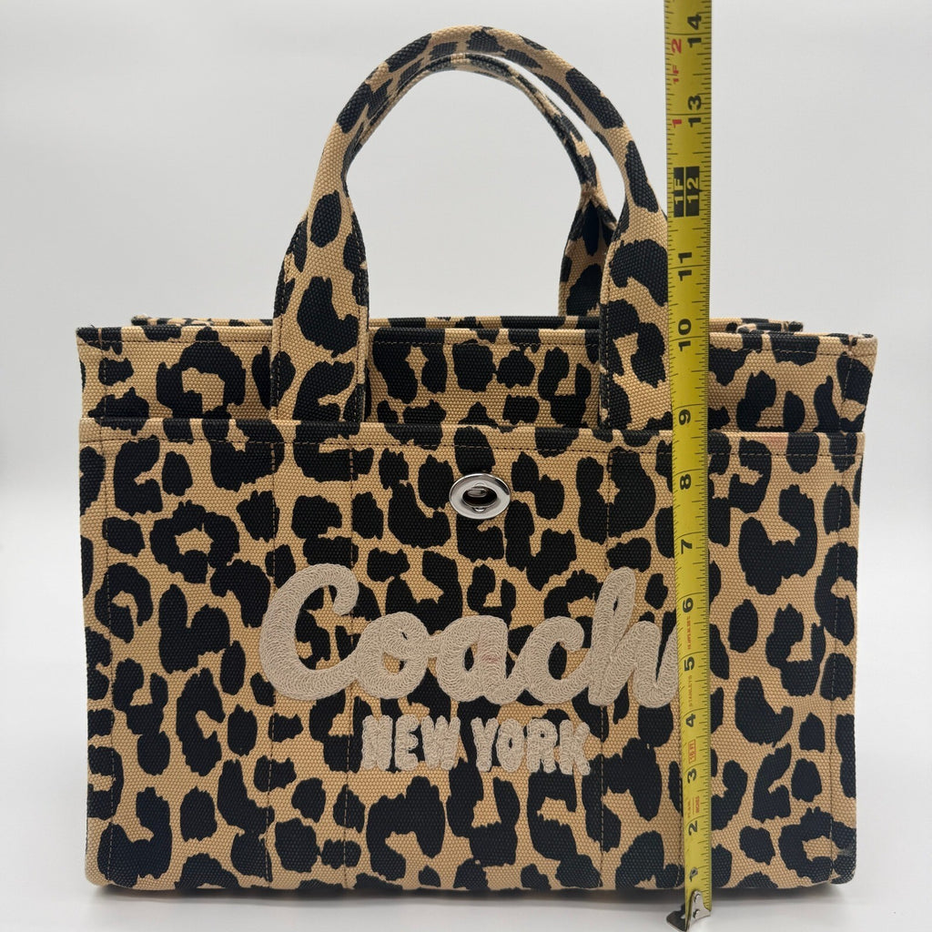 Coach Cargo Tote 26 Leopard Print Canvas Bag CP770 Crossbody Handbag
