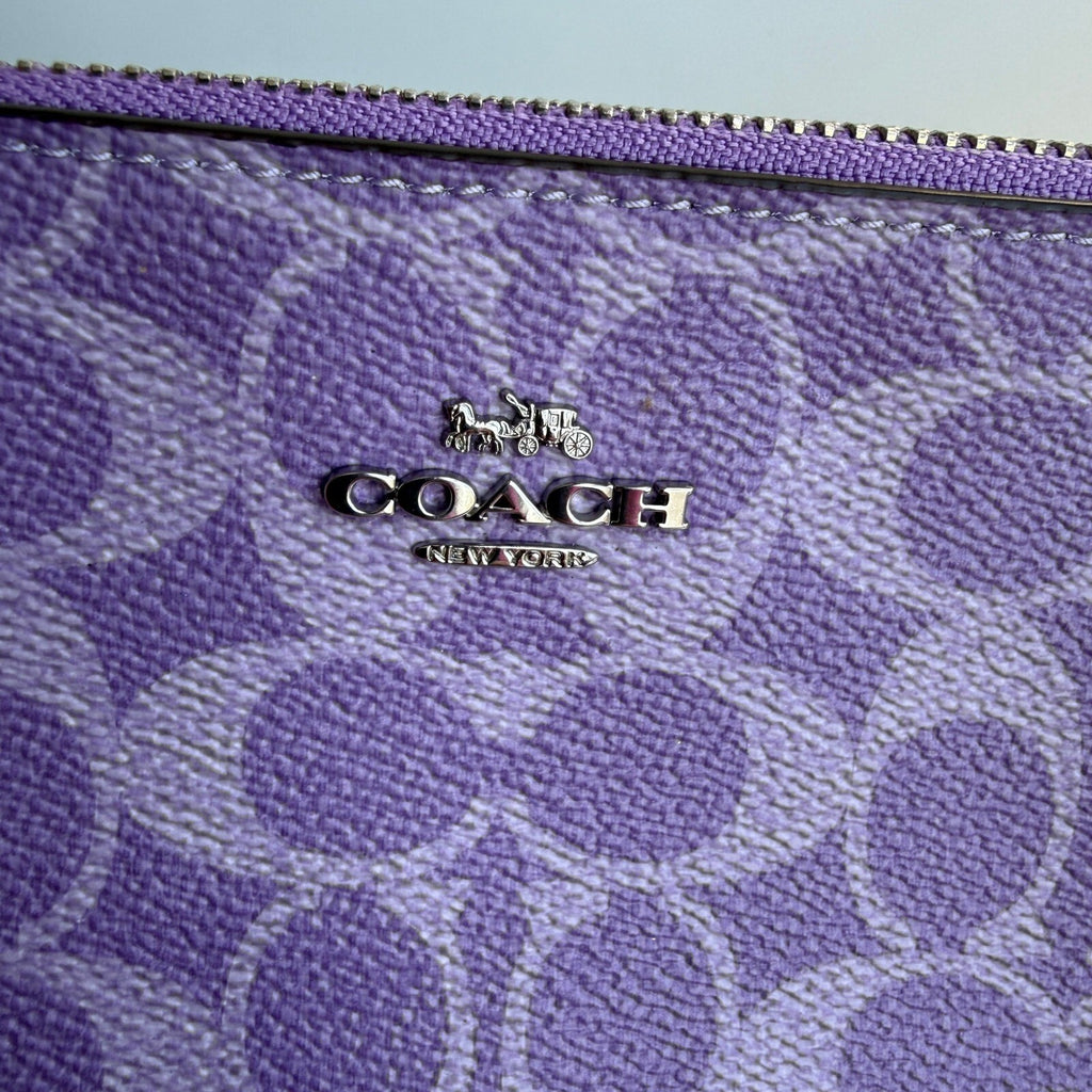 Coach Nolita 19 Iris Purple Signature Canvas Shoulder Bag CW426 Mini Pochette
