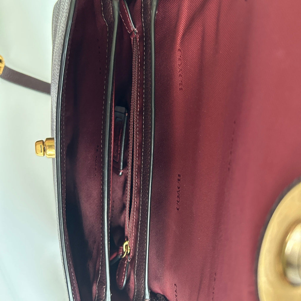 Coach Cassie Crossbody Bag Oxblood Polished Pebble Leather 68348