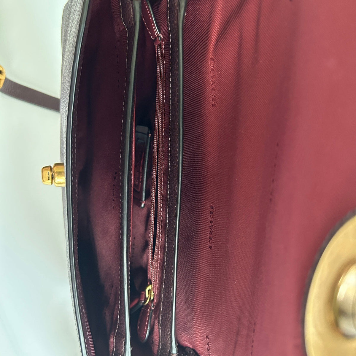 Coach Cassie Crossbody Bag Oxblood Polished Pebble Leather 68348