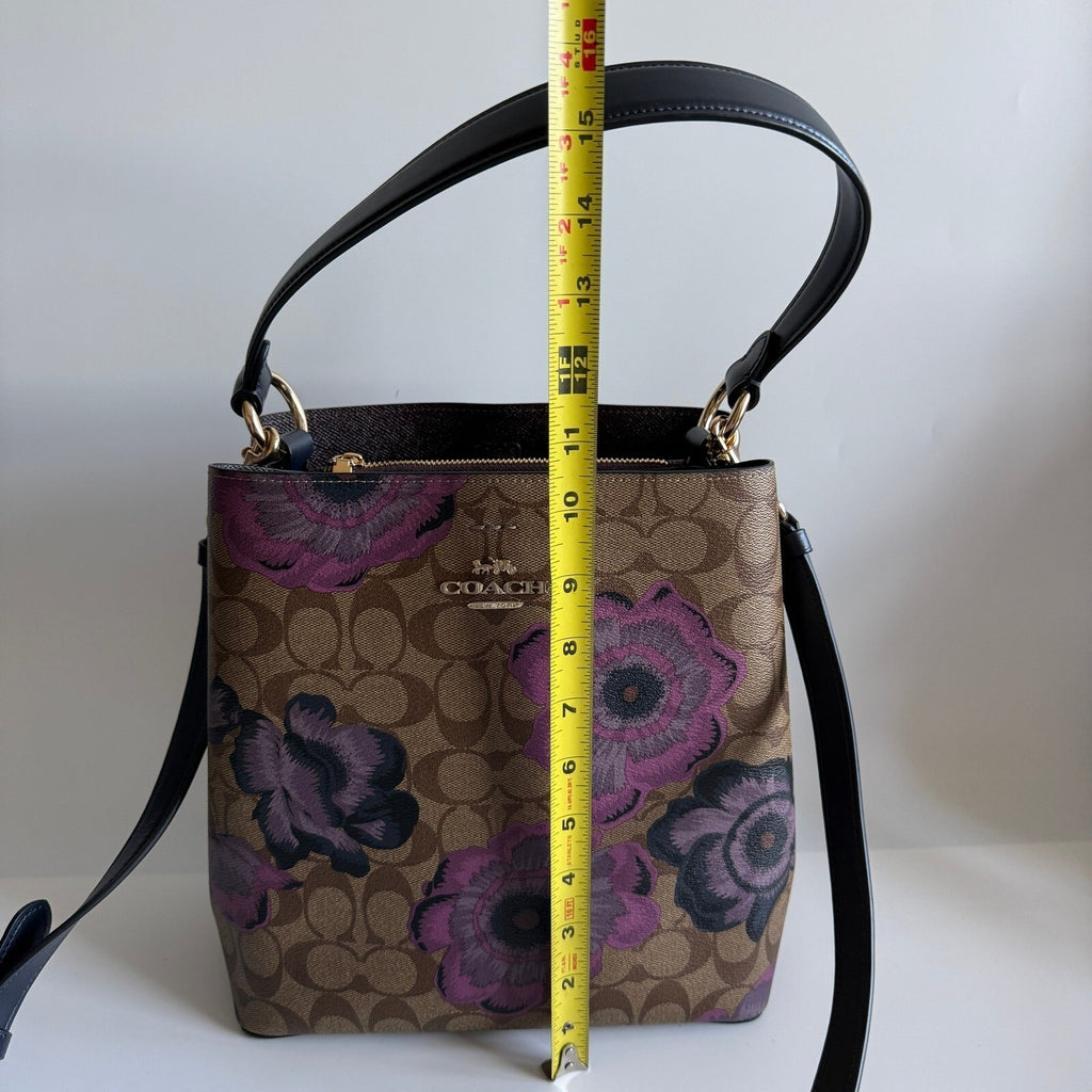 Coach Town Bucket Bag Khaki Floral Kaffe Fassett Signature Canvas C2800