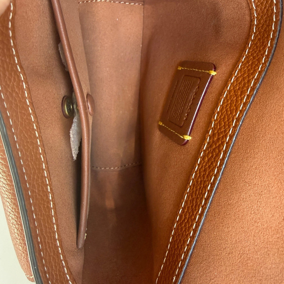 Coach Tabby Messenger 19 Burnished Amber Leather Braided Trim Bag CJ837