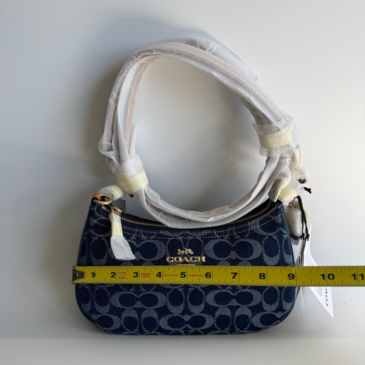 Coach Teri Shoulder Bag Denim Vachetta Leather CAF82
