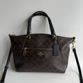 Coach Prairie Satchel Dark Brown Signature Canvas Bag F79998