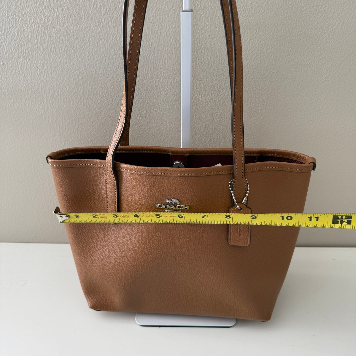 Coach Small City Tote Light Saddle Tan Leather Bag CT859