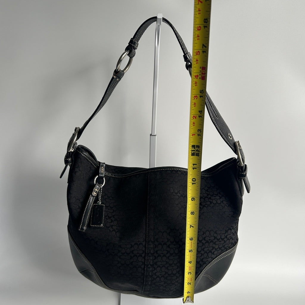 Coach Soho Hobo Black Jacquard Leather Shoulder Bag 1460