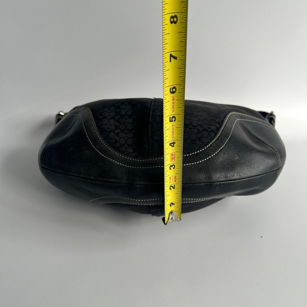 Coach Soho Hobo Black Jacquard Leather Shoulder Bag 1460