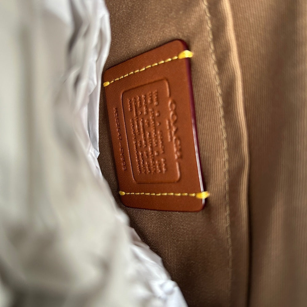 Coach Accordion Zip Wallet Brown Floral Signature Canvas