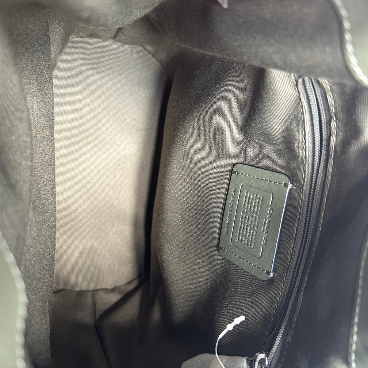 Coach Dempsey Drawstring Bucket Bag Olive Green Pebbled Leather C4100
